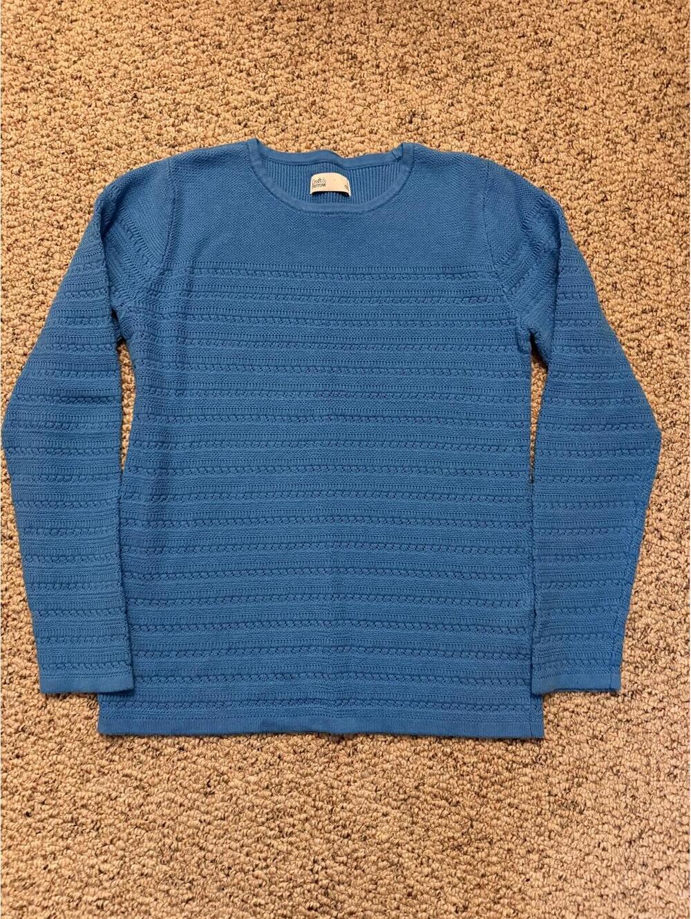Croft & Barrow blue knit long sleeve sweater